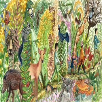  Walking in the Himalayan forest of Pangot